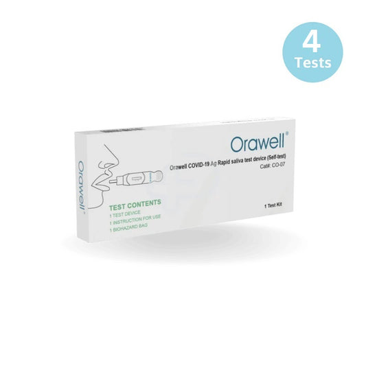 4x Orawell COVID-19 Ag Rapid saliva antigen test kits (Self-test)-Oral Fluid