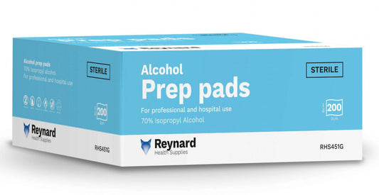 RHS451G Reynard Sterile 70% Isopropyl Alcohol Prep Pad Swab - Small