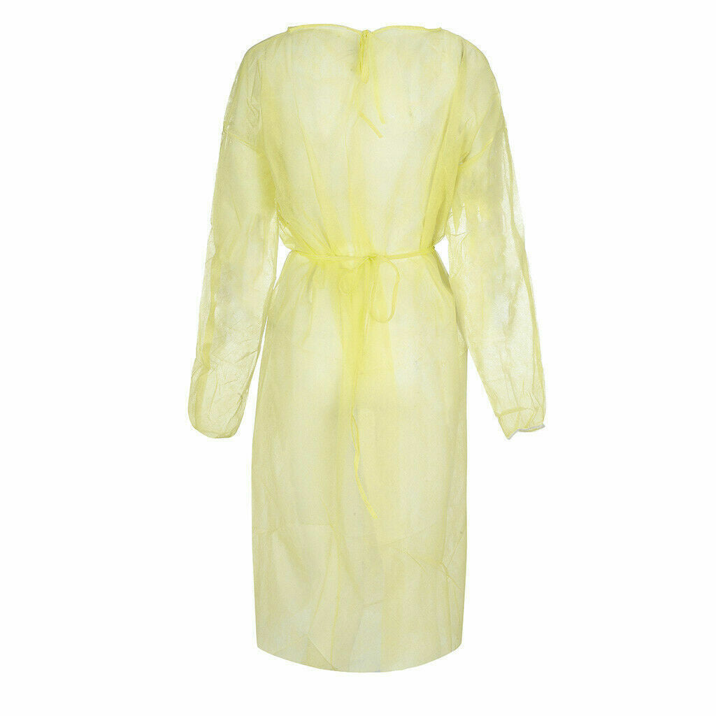 Disposable Isolation Gown PP + PE  AAMI level 2- Yellow color