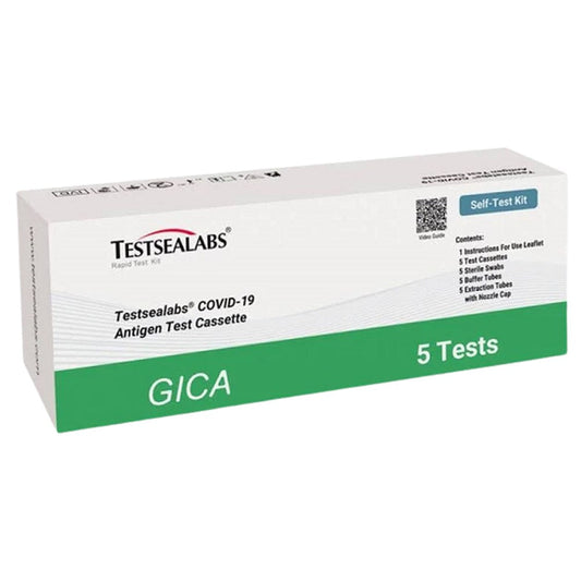 50 Tests Testsealabs Covid-19 Rapid Antigen Fast Home Self Test Kits - 5 Packs/Box