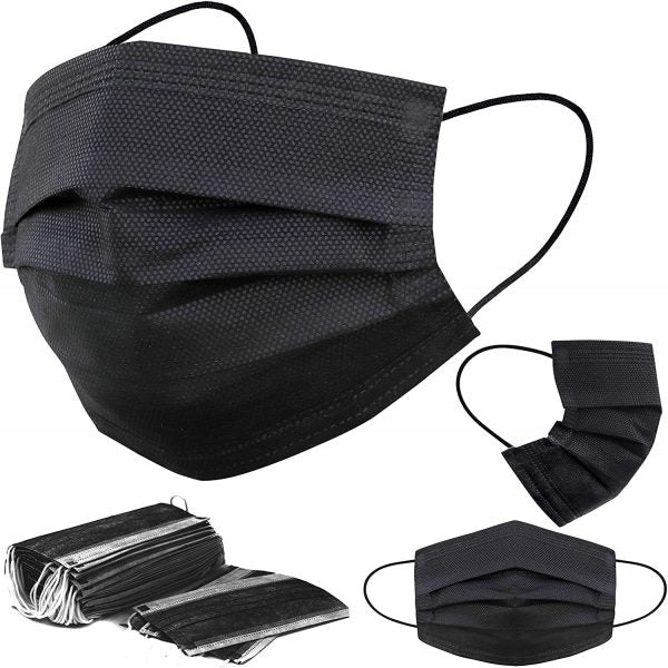 Black Disposable Face Mask Breathable non-woven 3 layers (50pcs/box)-Face Mask-TOBE GRAB-1 box-TOBE GRAB