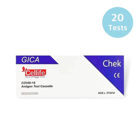 Single Cellife Covid-19 Rapid Antigen Fast Home Test Kits - Single Pack/Box - 20 Tests