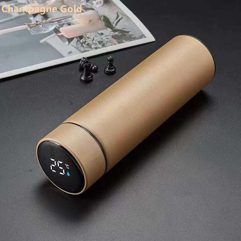 500ML Smart Vaccum Stainless Steel Water Bottle Led Digital Thermometer Cup-TOBE GRAB-gold-TOBE GRAB