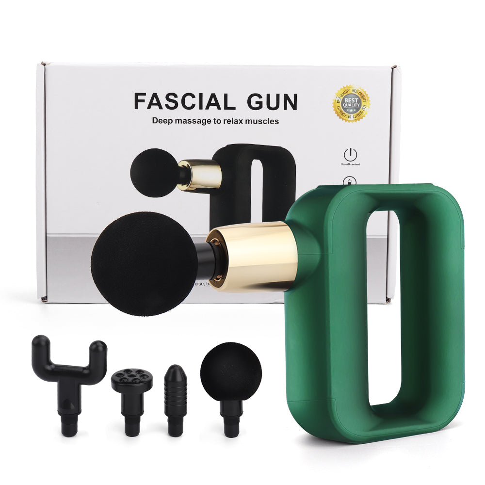 4 Heads LED Display Fashable Lightweight Electric Fascial Massage Gun: SK-588 Model-Electric Massagers-TOBE GRAB-Green-TOBE GRAB