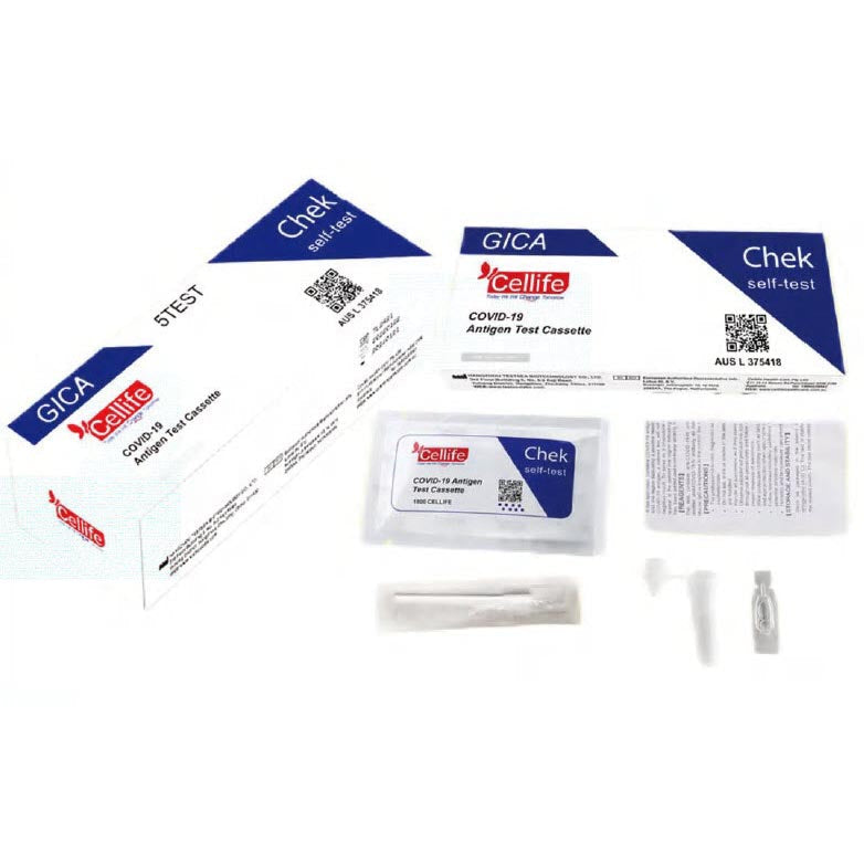 50 Tests - Cellife Covid-19 Rapid Antigen Fast Home Test Kits - 5 Packs/Box