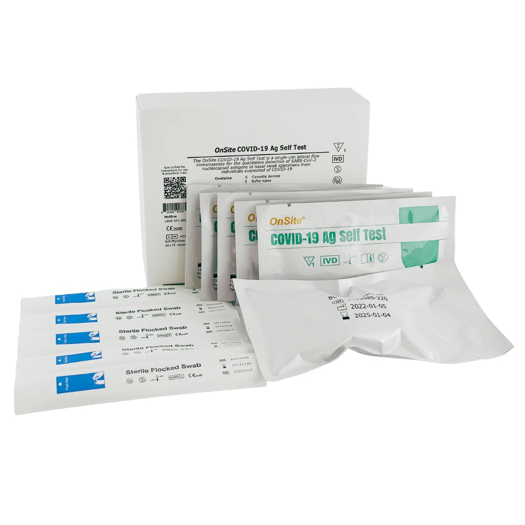 OnSite COVID-19 Rapid Antigen Test Kits 5 Pack-Rapid Antigen Test Kit-OnSite-TOBE GRAB