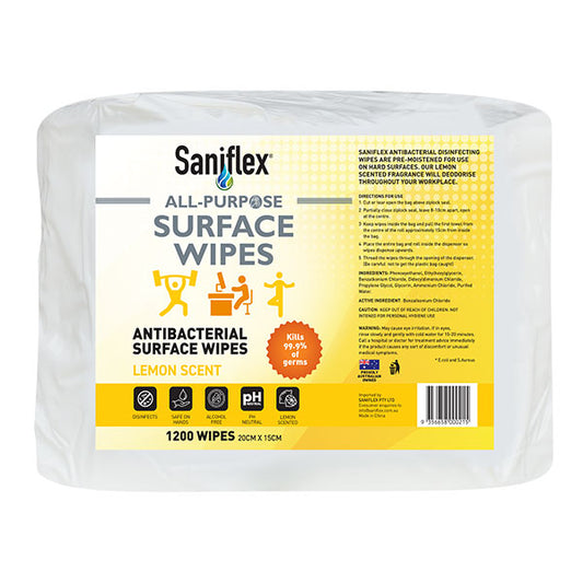 Saniflex All Purpose Antibacterial Surface Wipes 1200 Wipes