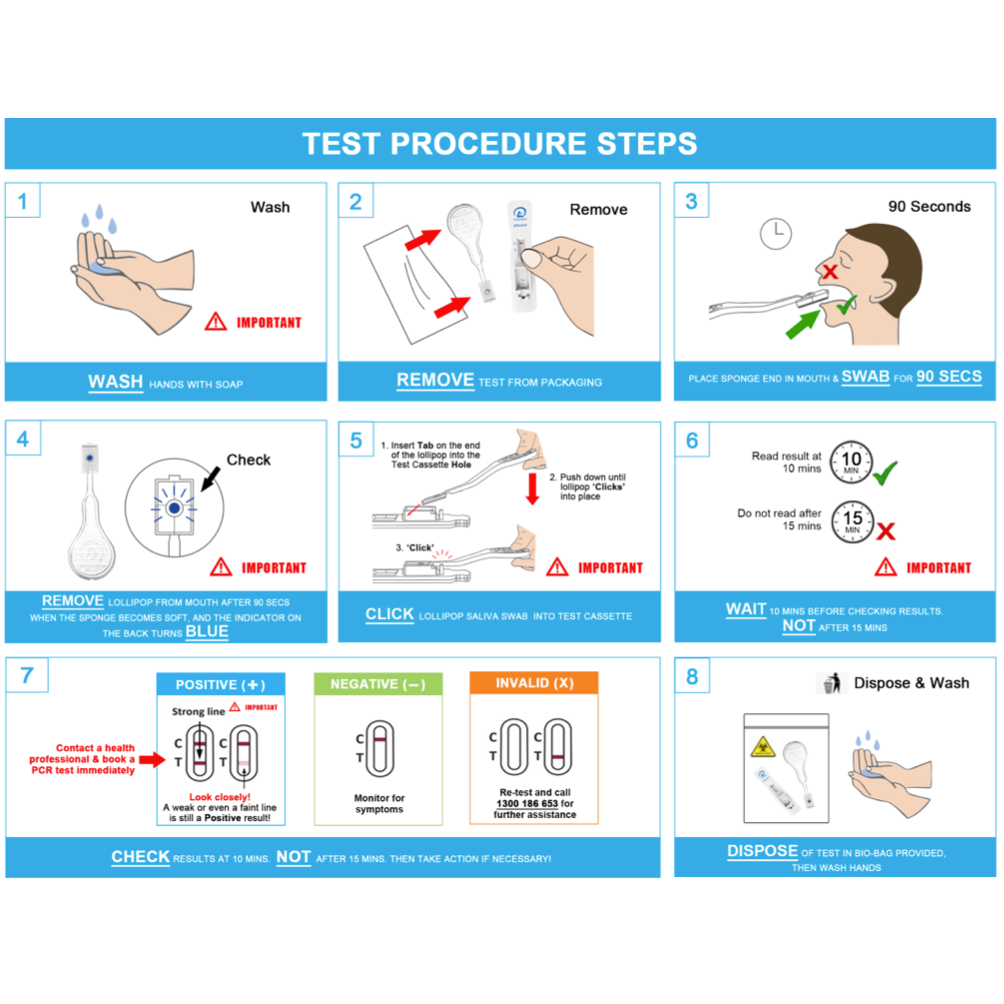 V-Chek™ COVID-19 Saliva Rapid Antigen Test Kits (Lollipop Test)